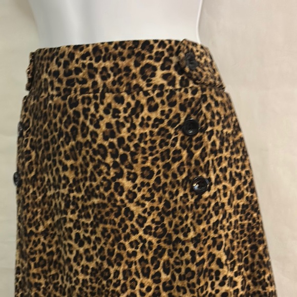 Robert Lewis Leopard Print Pull On A-Line Skirt Size XL NWT - Picture 3 of 9